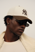 NY Brown/Beige Suede Cap