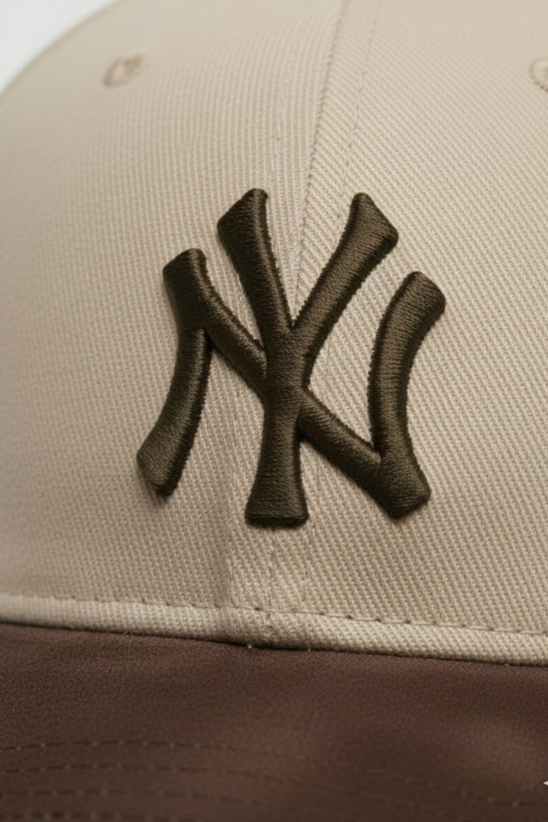 NY Brown/Beige Suede Cap