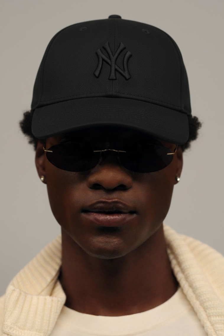 NY Black Suede Cap