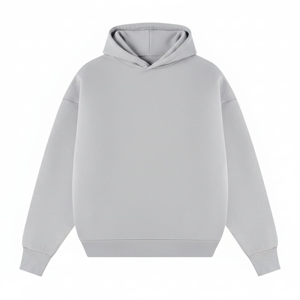 HEATHER GREY HOODIE BOXY FIT