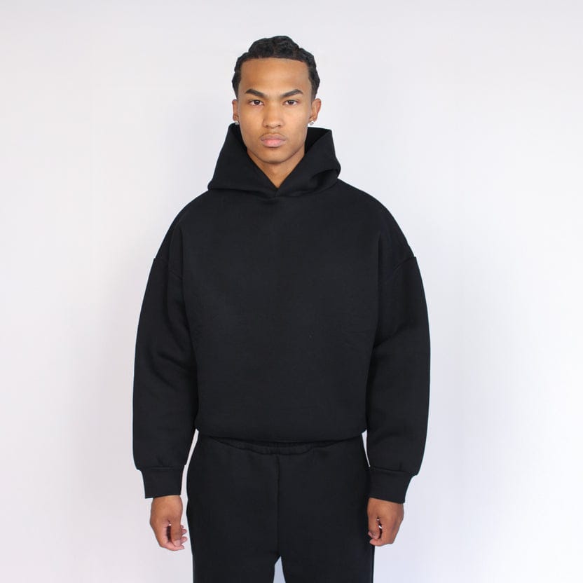 BLACK HOODIE BOXY FIT