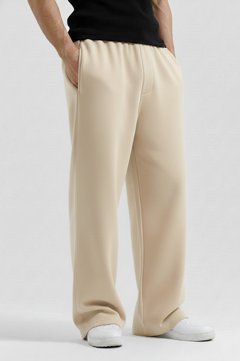 Beige Baggy Sweatpant
