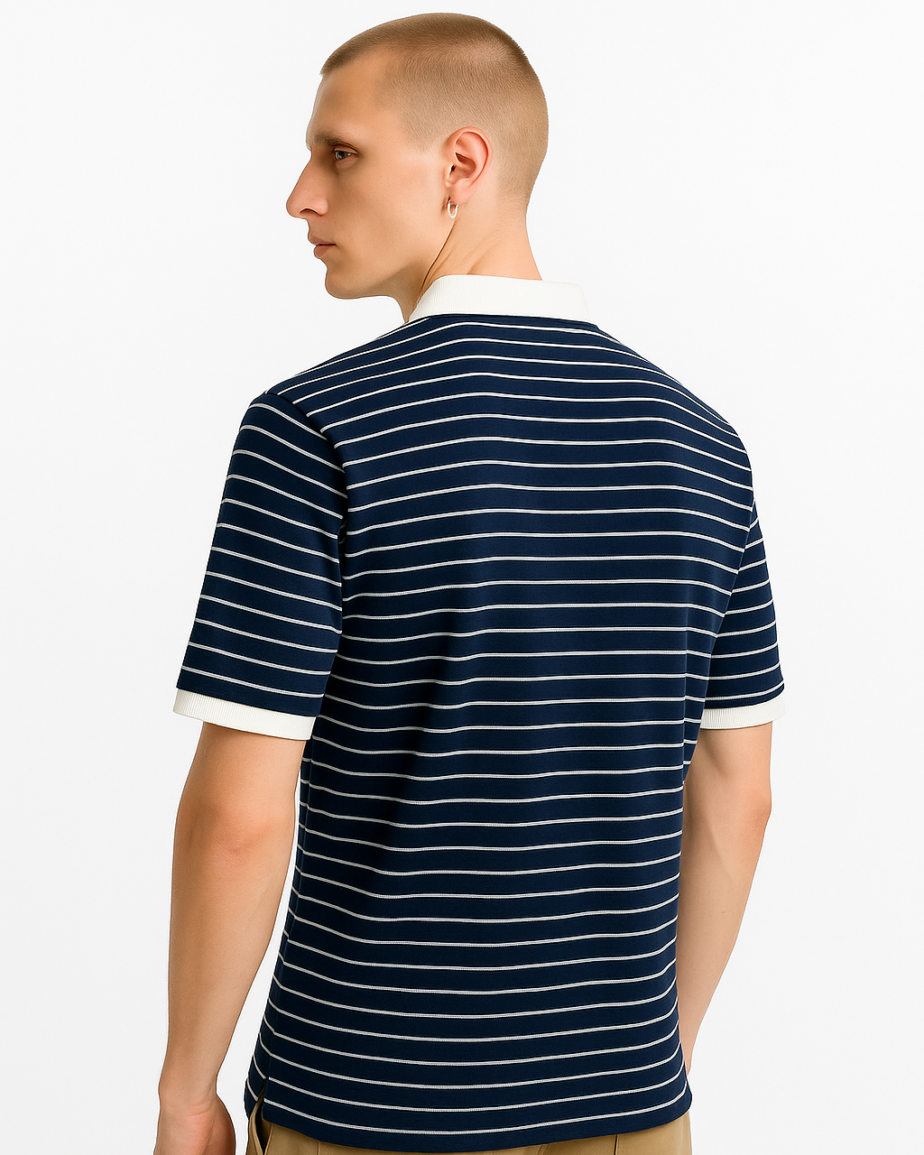 Navy Blue Linora Johnny Collar