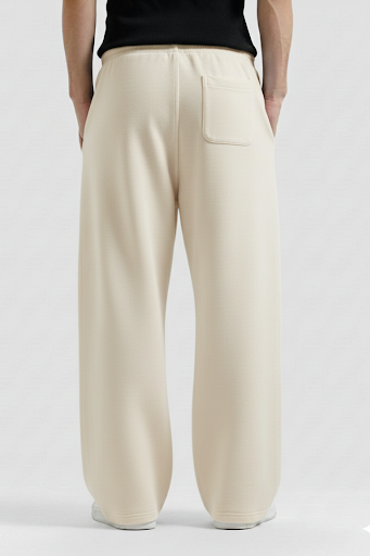Beige Baggy Sweatpant