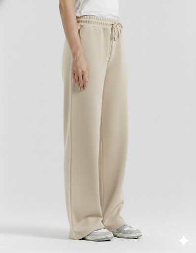 Beige Baggy Sweatpant